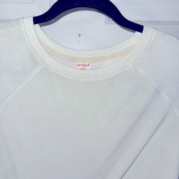 Cat & Jack Girls' light Green Snuggly Soft Pajama Top (L 10/12) - Picture 2 of 2